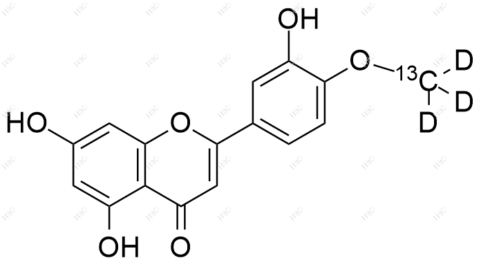 地奥司明EP杂质F-13C,d3结构式