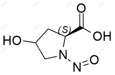N-亚硝基-4-羟基脯氨酸结构式