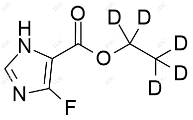 4-氟-1H-咪唑-5-羧酸乙酯-D5结构式