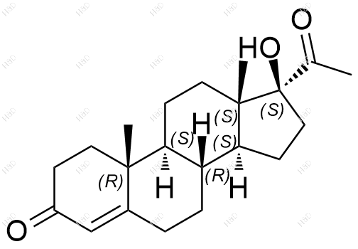 17β-羟基黄体酮结构式