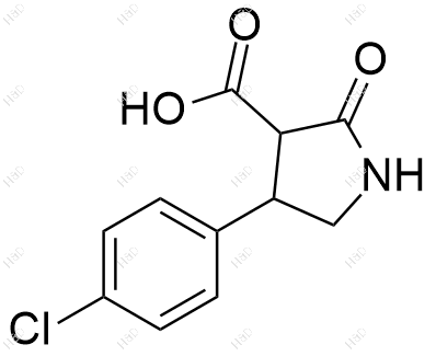 4-(4-氯苯基)-2-氧代吡咯烷-3-羧酸化学结构式