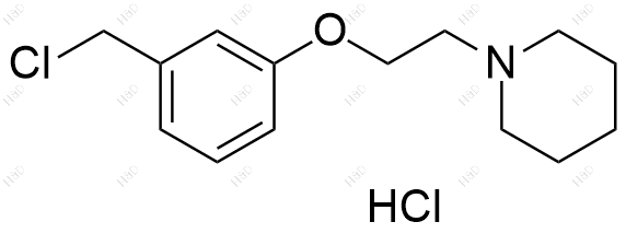 1-(2-(3-(氯甲基)苯氧基)乙基)哌啶盐酸盐结构式