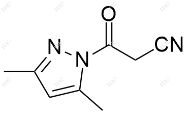 3-(3,5-二甲基-1H-吡唑-1-基)-3-氧代丙烷腈结构式
