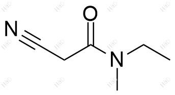 2-氰基-N-乙基-N-甲基乙酰胺结构式