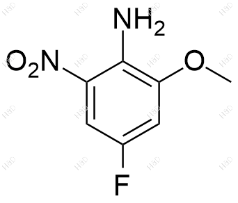 4-氟-2-甲氧基-6-硝基苯胺结构式