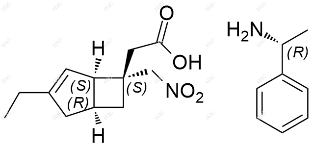米诺巴林杂质39(R-(+)α甲基苄胺盐)结构式