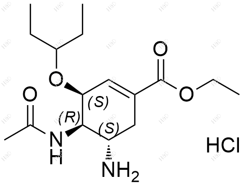(3S,4R,5S)-奥司他韦结构式
