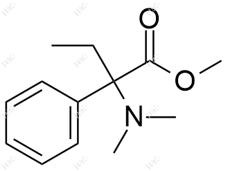 2-(二甲氨基)-2-苯基丁酸甲酯化学结构式