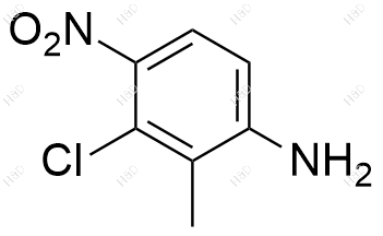 2-氨基-6-氯-5-硝基甲苯化学结构式