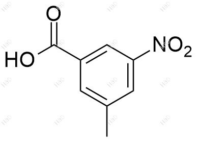 3-甲基-5-硝基苯甲酸化学结构式