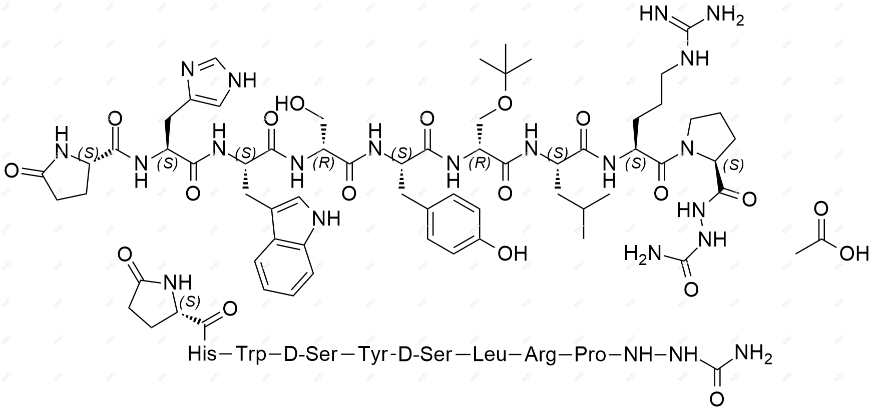 戈舍瑞林EP杂质A(醋酸盐)化学结构式