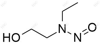 N-乙基-N-(2-羟乙基)亚硝胺结构式