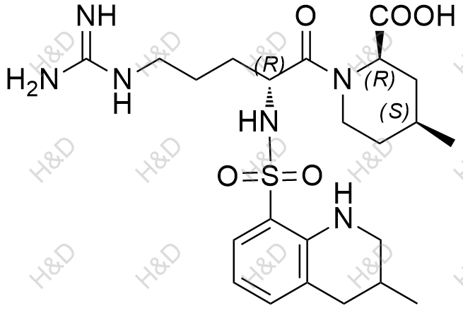 阿加曲班(D,2R,4S)-异构体结构式