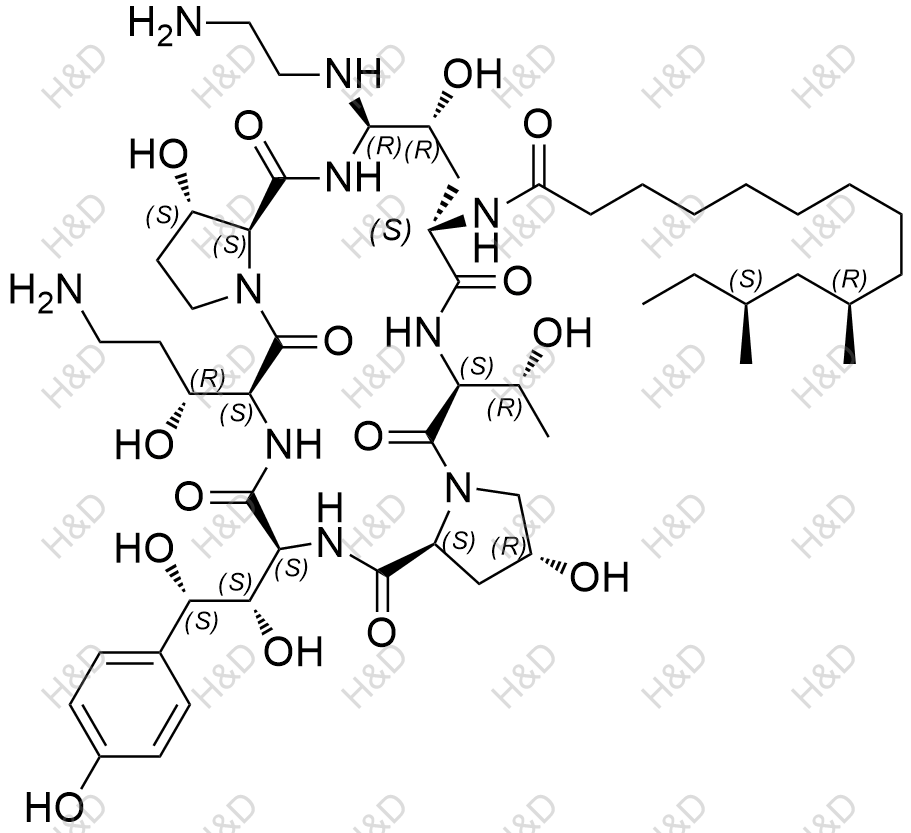 卡泊芬净杂质B结构式