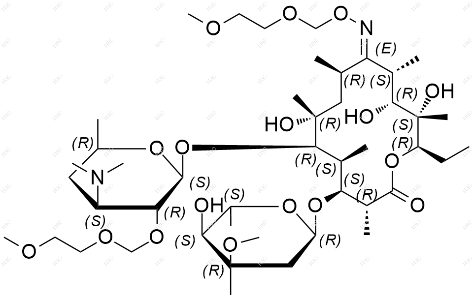 罗红霉素杂质I化学结构式