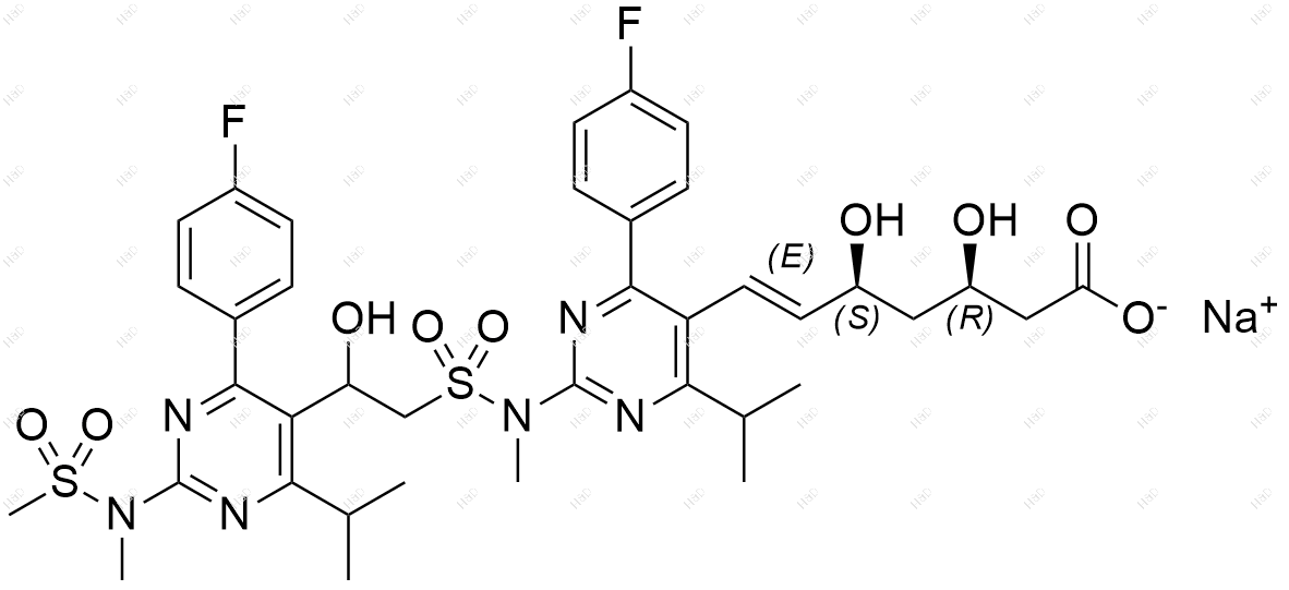 瑞舒伐他汀EP杂质E(钠盐)结构式