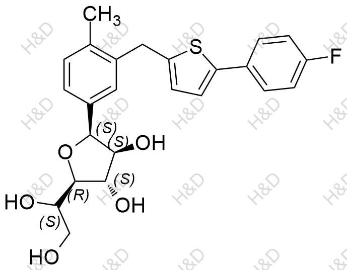 卡格列净杂质56结构式