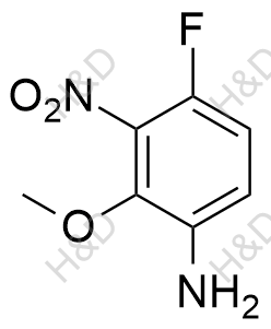 4-氟-2-甲氧基-3-硝基苯胺结构式