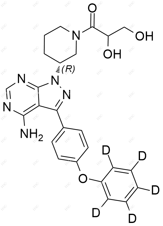 依鲁替尼杂质3-d5结构式