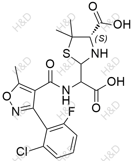 氟氯西林钠杂质A结构式