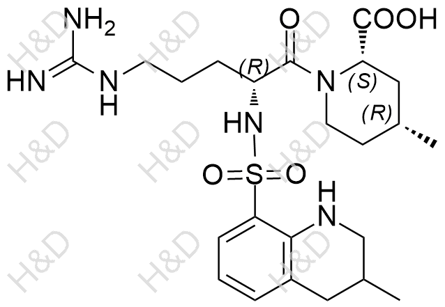 阿加曲班(D,2S,4R)-异构体结构式