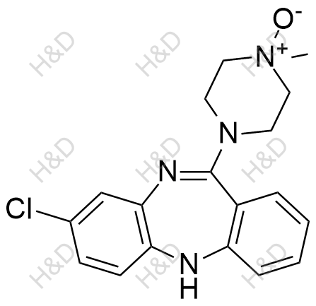 氯氮平N-氧化物结构式